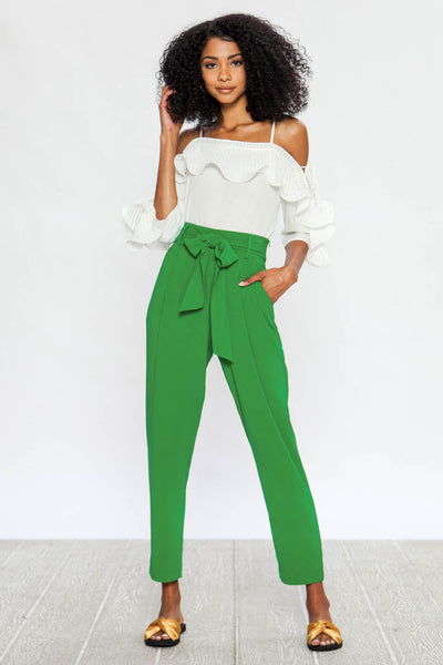 Pants, Wide Leg Pants, Pants with Belt, Pocket Pants, Bottoms, Green Pants, Vintage Pants, Blogger Style, Trendy, Lookbook