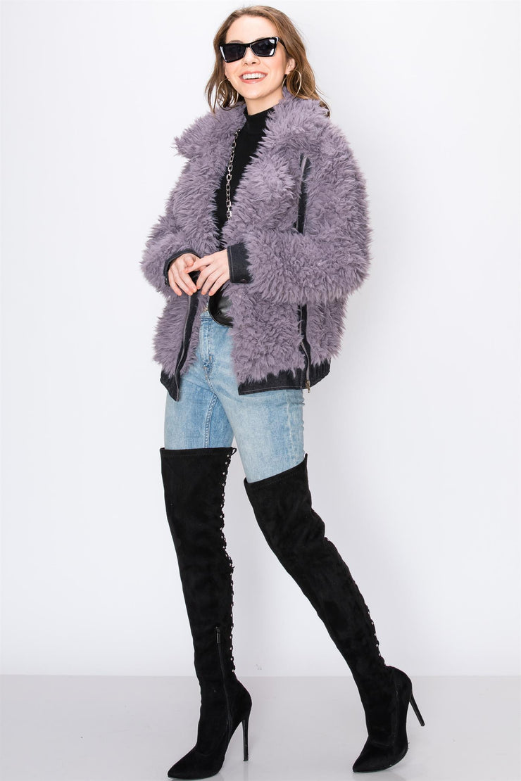 Purple Coat, Lavender, Coat, Classic, Vintage, Cardigan, Jacket, Outfit, Casual Wear, Fashion, Outer Wear, Winter Outfit, Fashionable Outfit, Corporate Style, Zipper Top, Fur Coat