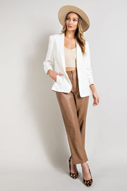Women's Chic and Classic Short Suit Set in White