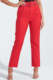 Red Pants, Pants, Pants with Belt, Pocket Pants, Bottoms, Capri Pants, Dressy Pants, Classic Pants, Vintage Pants
