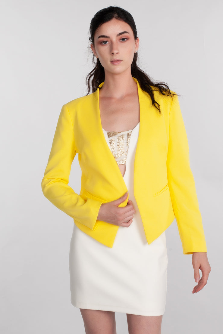 Blazer, Cape, Cardigan, Sweater, Jacket, Cut Off Top, Outer Wear, Winter, Summer Outfit, Yellow Outfit, Cover Up, Pastels, Spring, Casual Wear