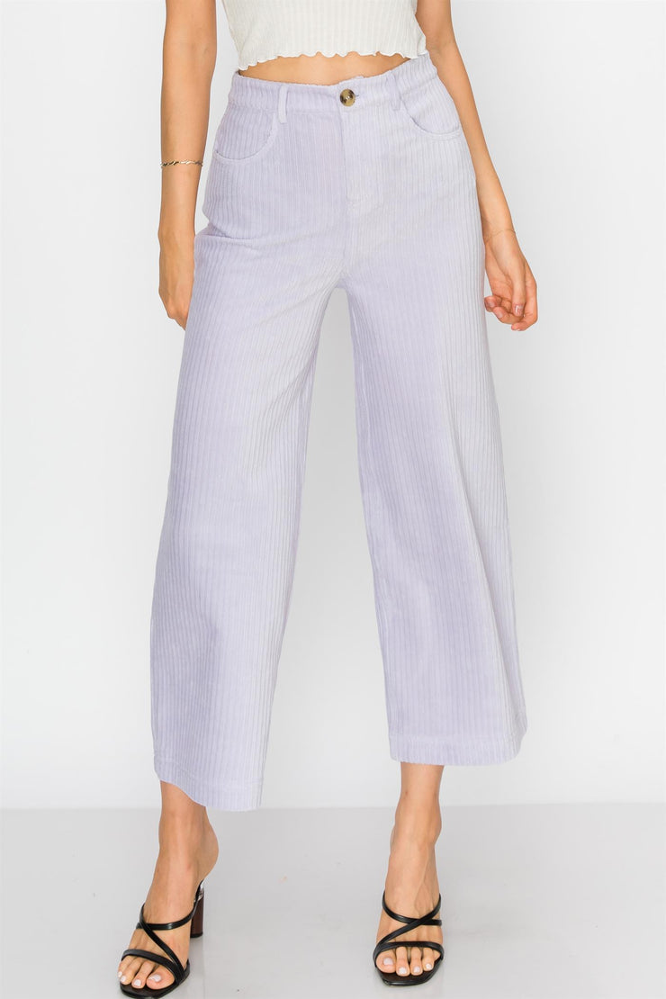 Pants, Capri Pants, High Waisted Pants, Lavender Pants, Purple Pants, Pastel Pants, Classic Pants, Vintage Style Pants, Casual Wear, Corduroy, Pants with Pockets