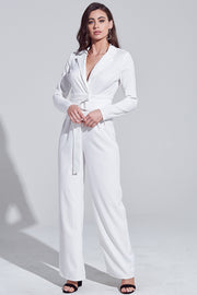 Jumpsuit, Fashion, Trendy Outfit, Blogger Outfit, Casual Wear, Fall Outfit, Winter Outfit, Fashion Style, Summer outfit, White Jumpsuit, Jumpsuit with Belt, Jumpsuit with Pockets