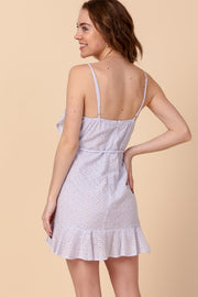 Happily Ever After Lavender Eyelet Lace Mini Dress